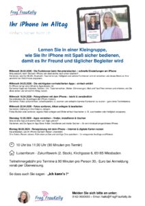 iPhone Kurs-Senioren-Fortgeschrittene-Zukunftswerk-Wiesbaden